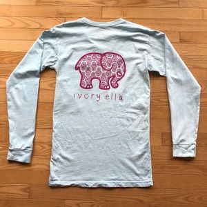 Authentic Ivory Ella blue & pink hamza print SM